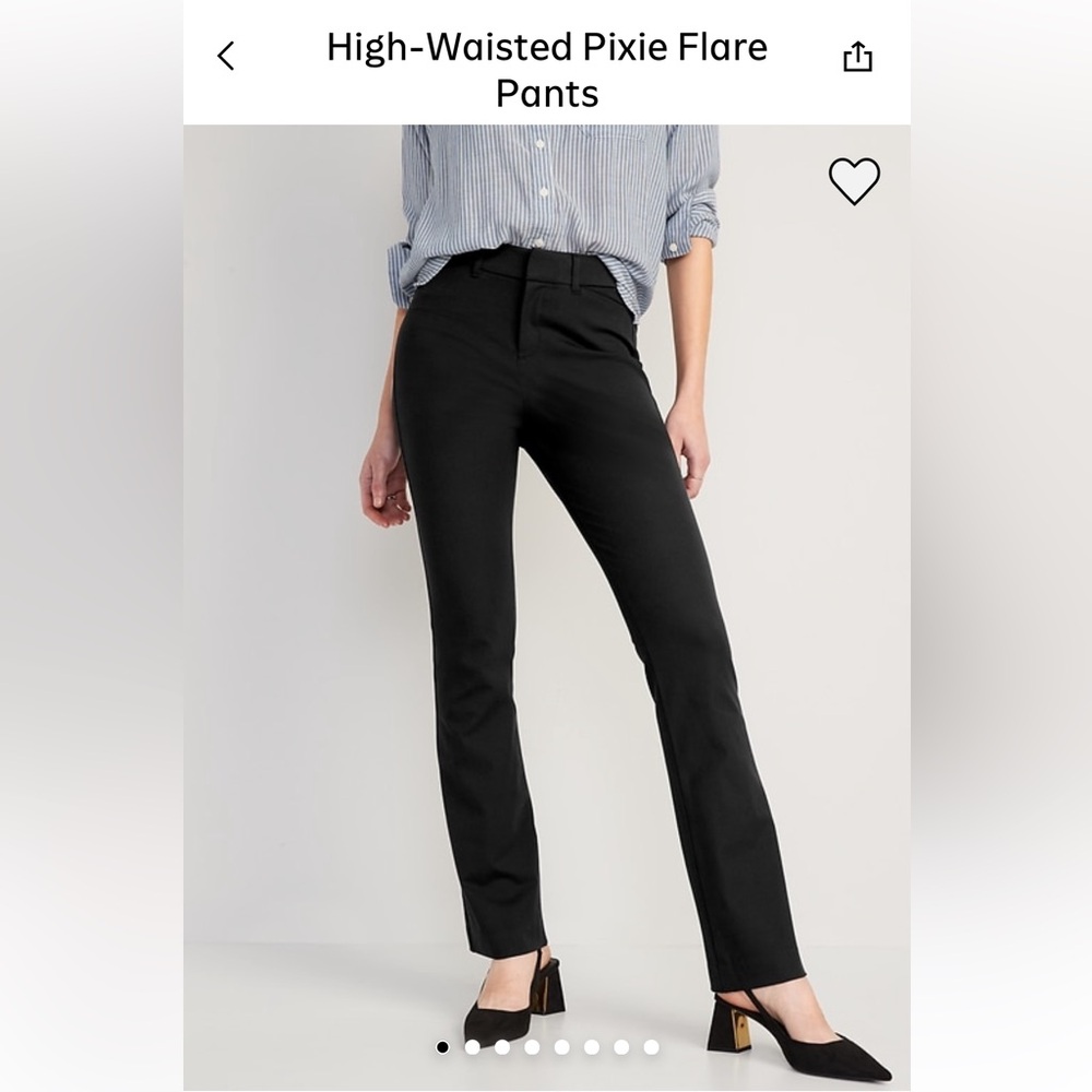 Old Navy NWT High-Waisted Pixie Flare Pants, Black, Size 14 Tall